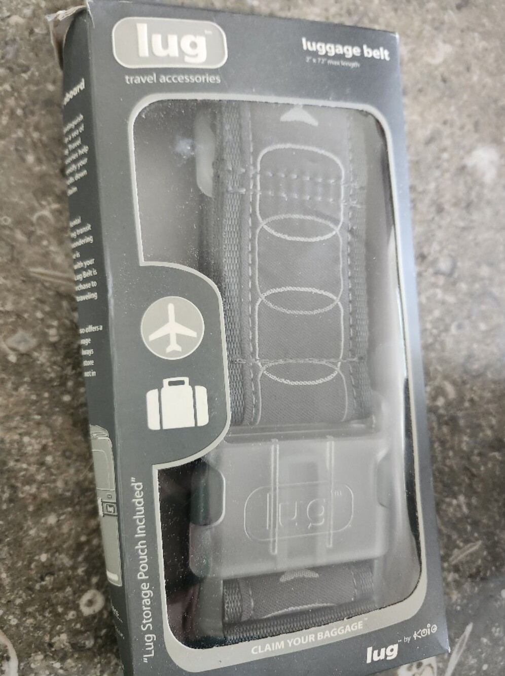 lug Travel Luggage Belt in Gray